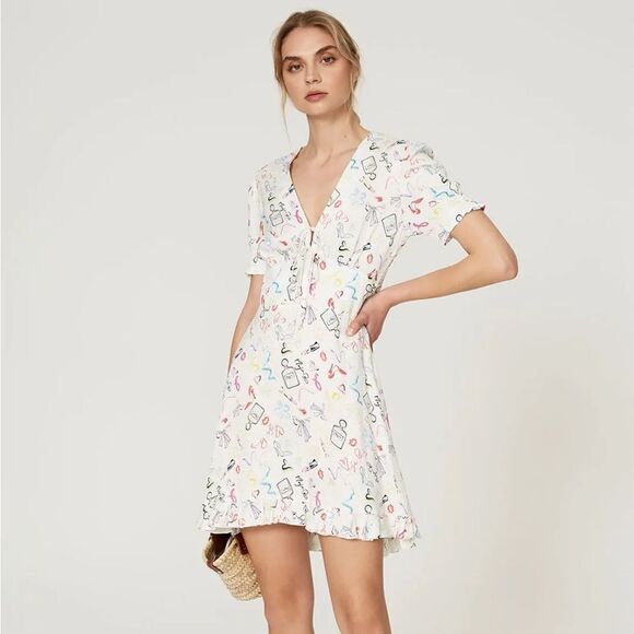 Maje Ramake Printed Dress - Picture 1 of 8